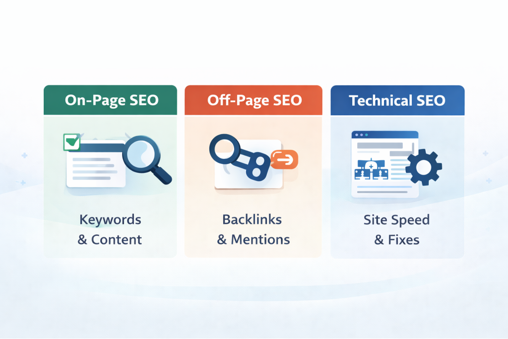 Types of SEO explained: on-page, off-page and technical SEO