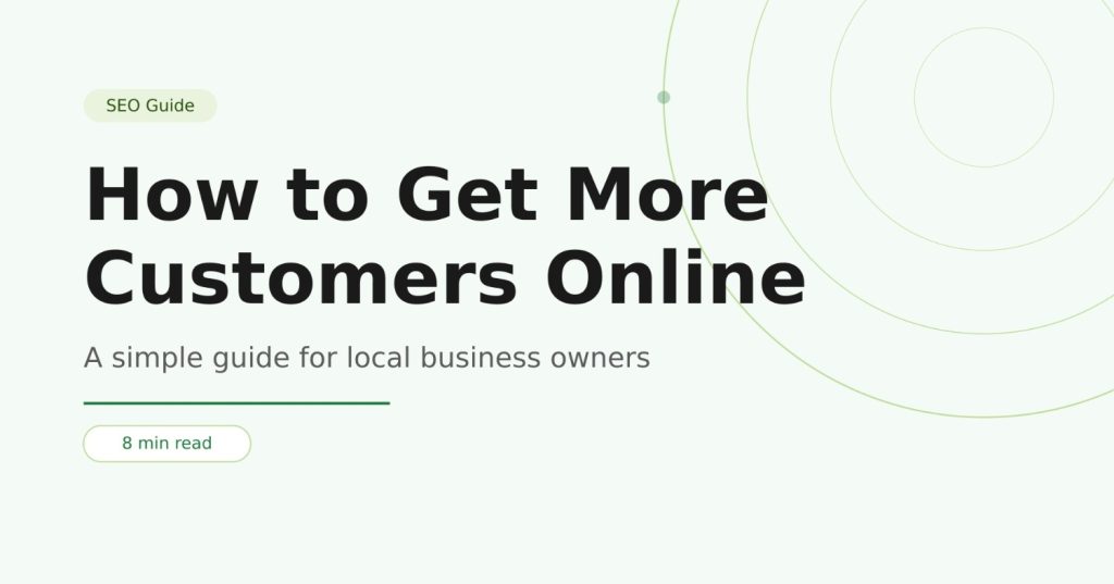 How to get more customers online